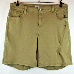 Lucky Brand Shorts Georgia Roll Up Distressed 14W